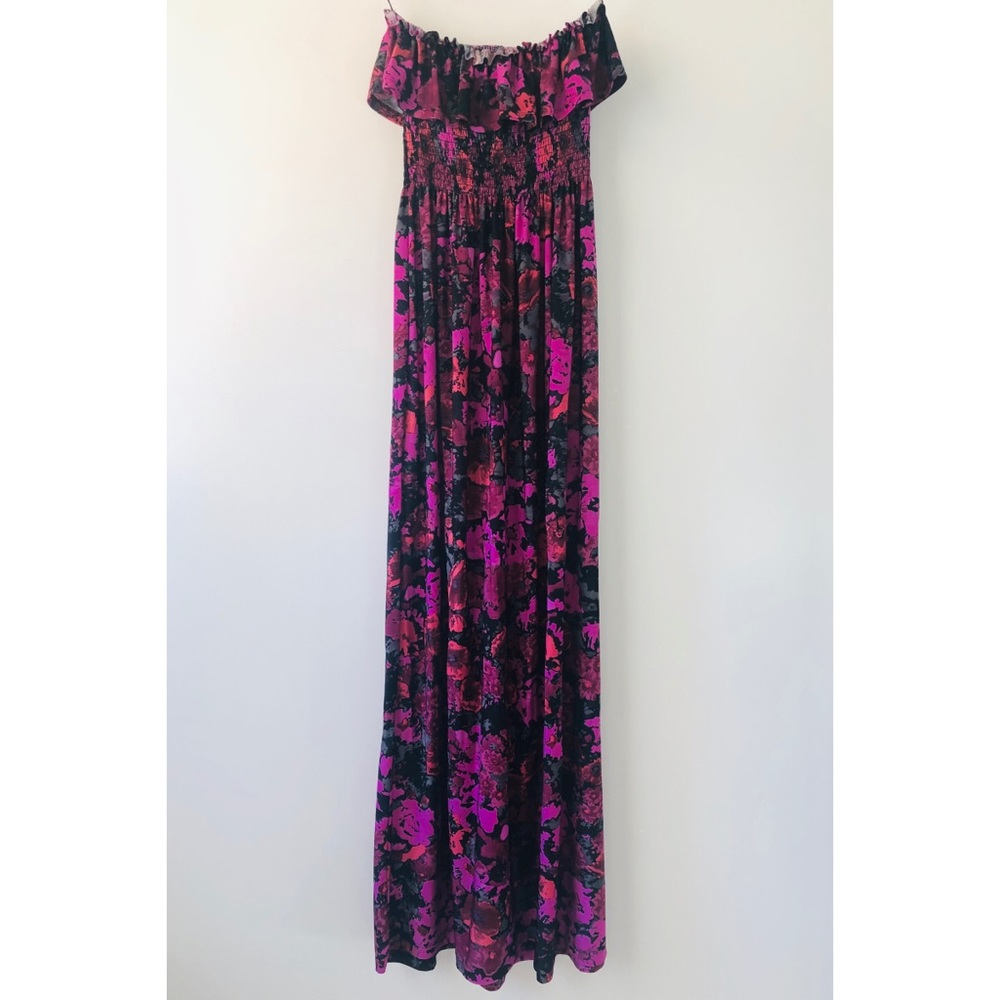 Wet Seal Fuchsia/Red Floral Maxi Dress Small